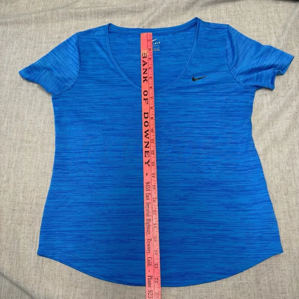 Nike Dri-Fit‎ Short Sleeve T-Shirt Bright Heather Blue Women's Size Small